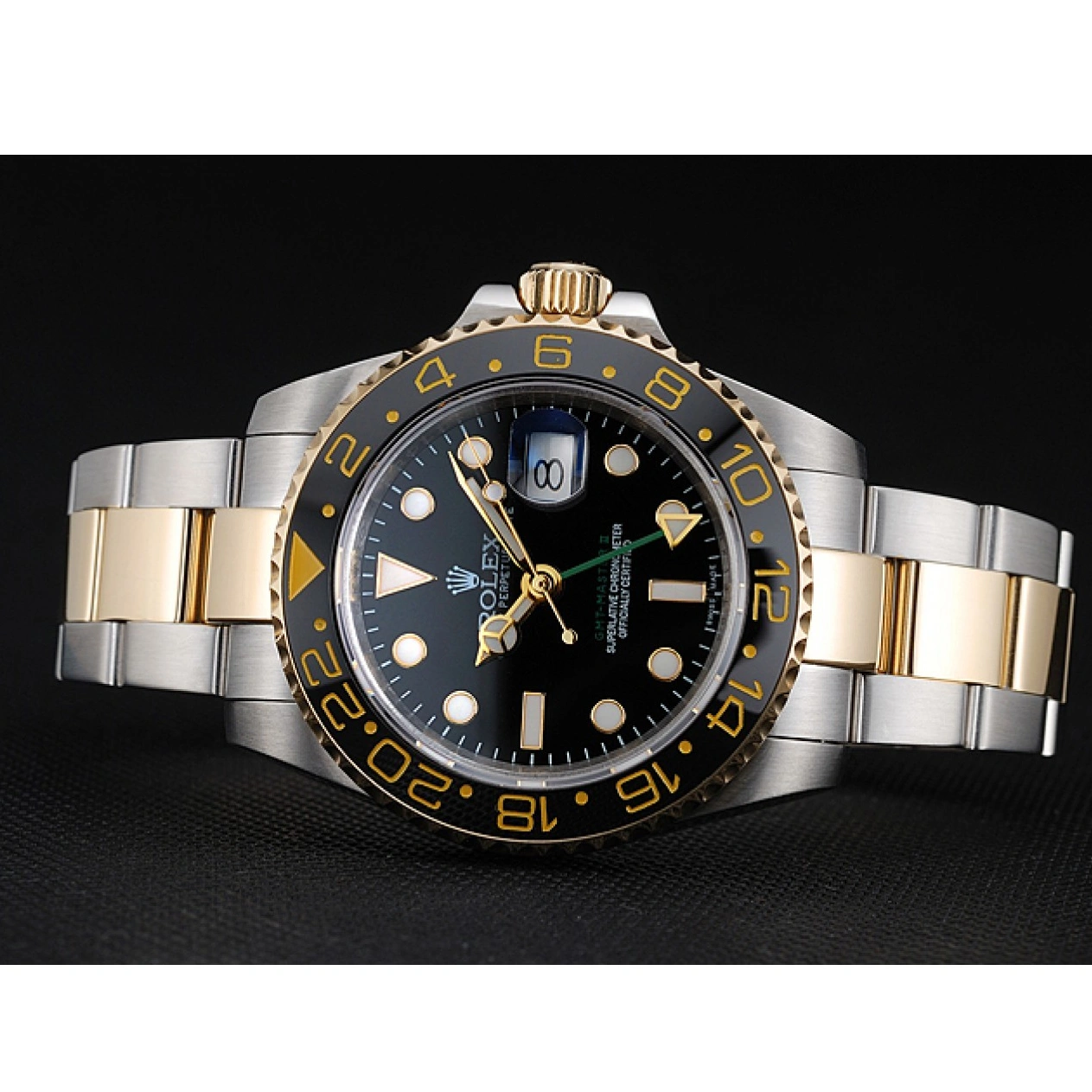 MiroTime 1026 Swiss Rolex GMT Master Black Bezel Black Dial 80295